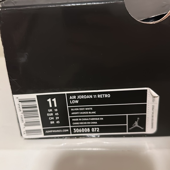 Men’s Nike Air Jordan Retro 11 XI Low 2007 Release Cool Grey Sz 11 main image 5